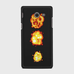 PIXELATED EXPLOSION Samsung Galaxy J5 (2017) Verizon case - thin fit matte black (D78)