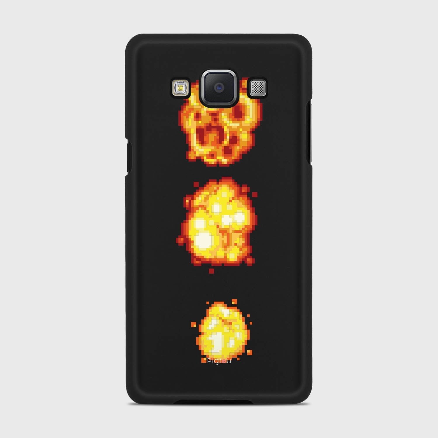 PIXELATED EXPLOSION Samsung Galaxy A5 (2015) case - thin fit matte black (D78)