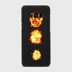 PIXELATED EXPLOSION Samsung Galaxy S8 case - thin fit matte black (D78)