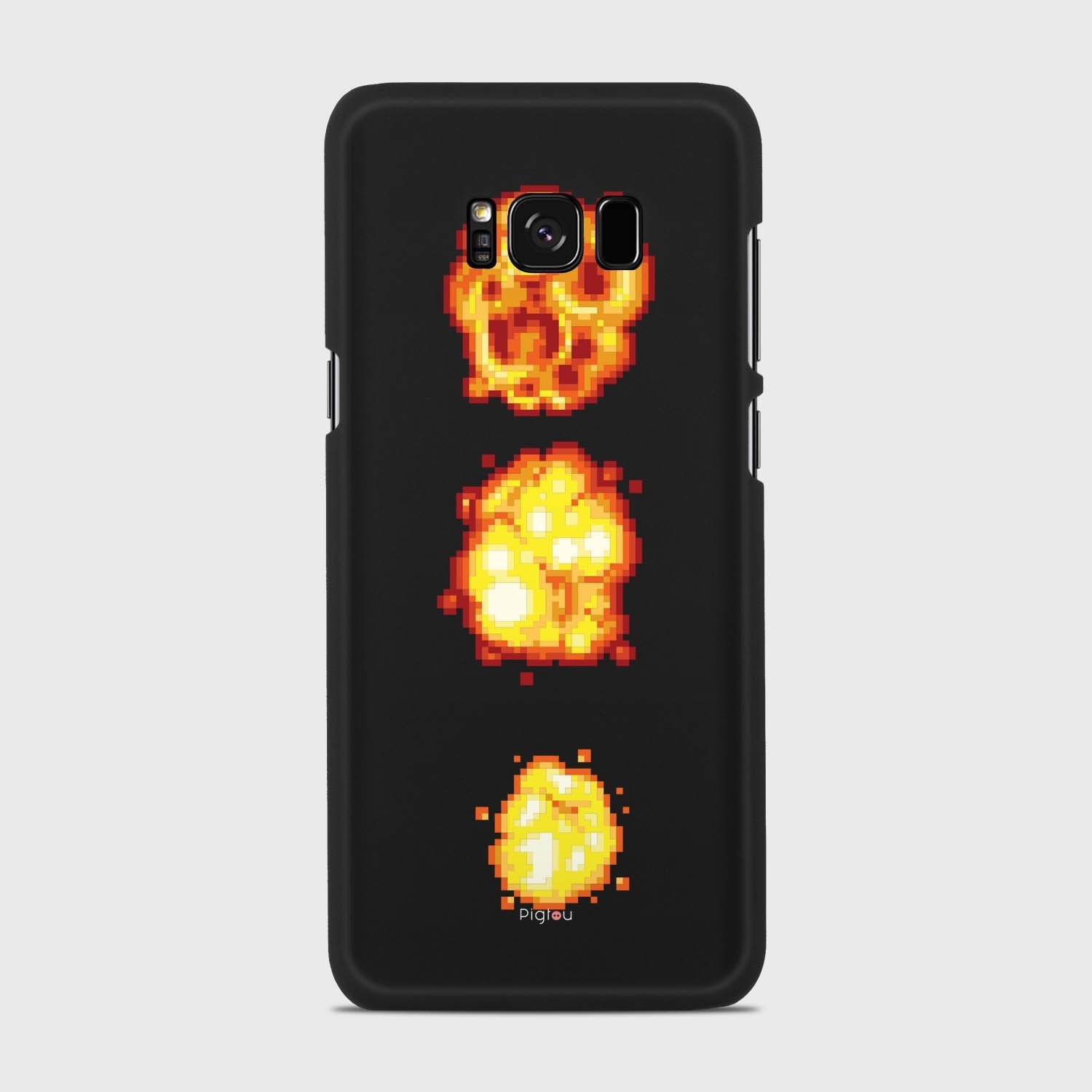 PIXELATED EXPLOSION Samsung Galaxy S8 Plus case - thin fit matte black (D78)