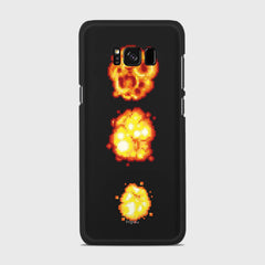 PIXELATED EXPLOSION Samsung Galaxy S8 Plus case - thin fit matte black (D78)