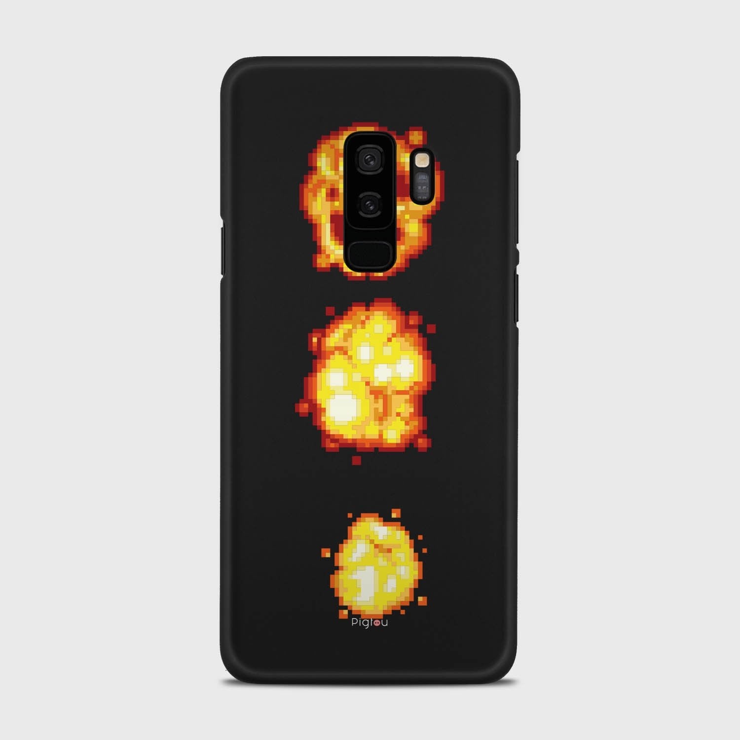 PIXELATED EXPLOSION Samsung Galaxy S9 Plus case - thin fit matte black (D78)