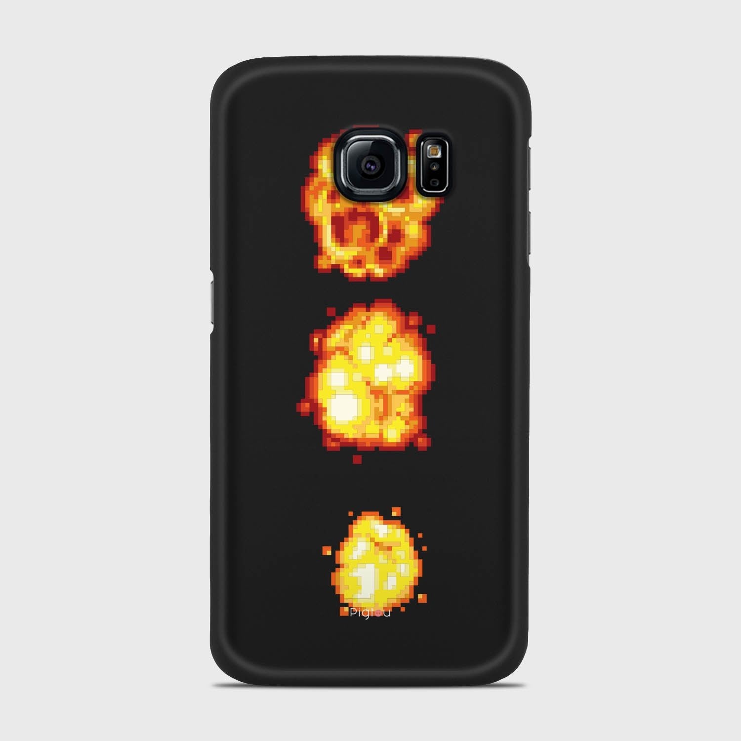 PIXELATED EXPLOSION Samsung Galaxy S6 Edge case - thin fit matte black (D78)