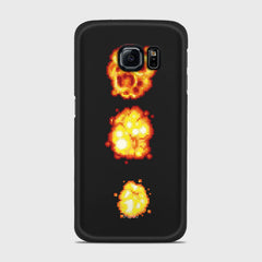 PIXELATED EXPLOSION Samsung Galaxy S6 Edge case - thin fit matte black (D78)