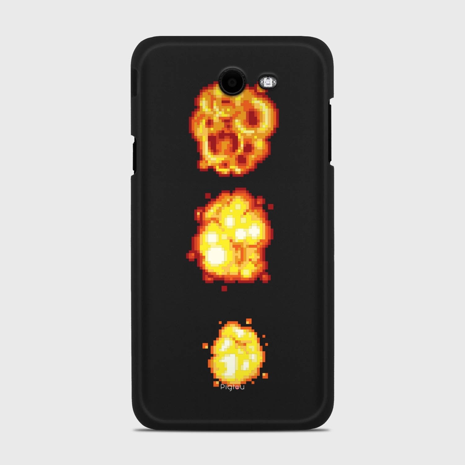 PIXELATED EXPLOSION Samsung Galaxy J7 (2017) Verizon case - thin fit matte black (D78)