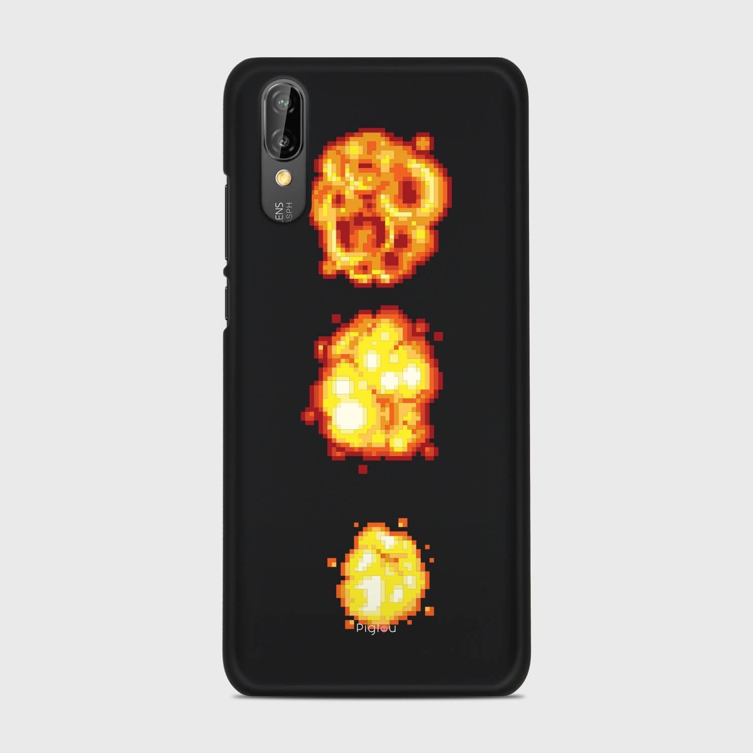 PIXELATED EXPLOSION Huawei P20 case - thin fit matte black (D78)