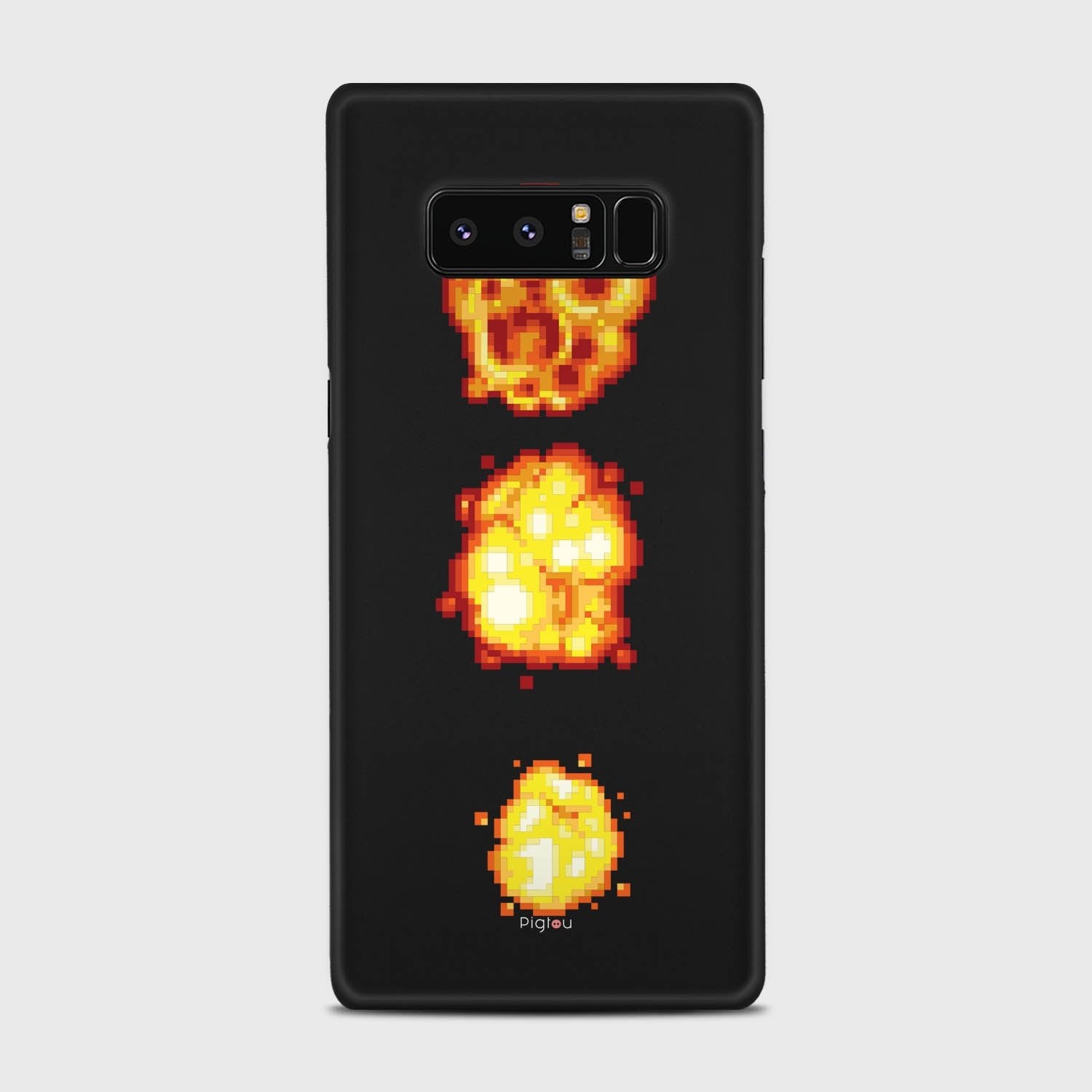 PIXELATED EXPLOSION Samsung Galaxy Note 8 case - thin fit matte black (D78)
