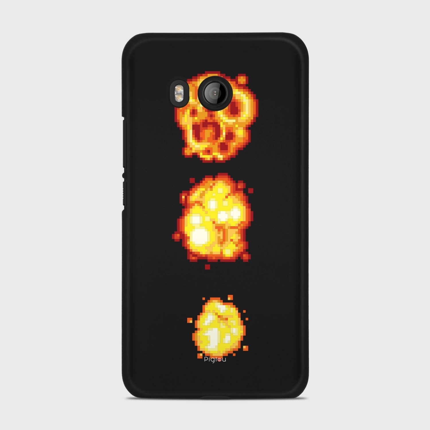 PIXELATED EXPLOSION HTC U11 case - thin fit matte black (D78)