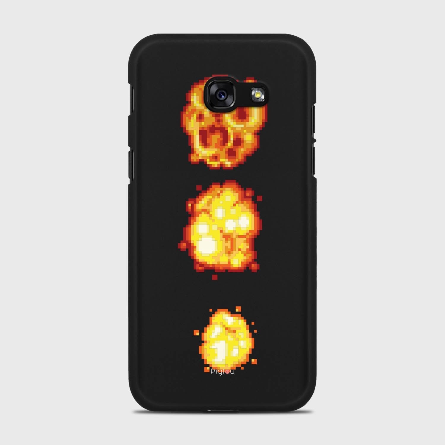 PIXELATED EXPLOSION Samsung Galaxy A5 (2017) case - thin fit matte black (D78)