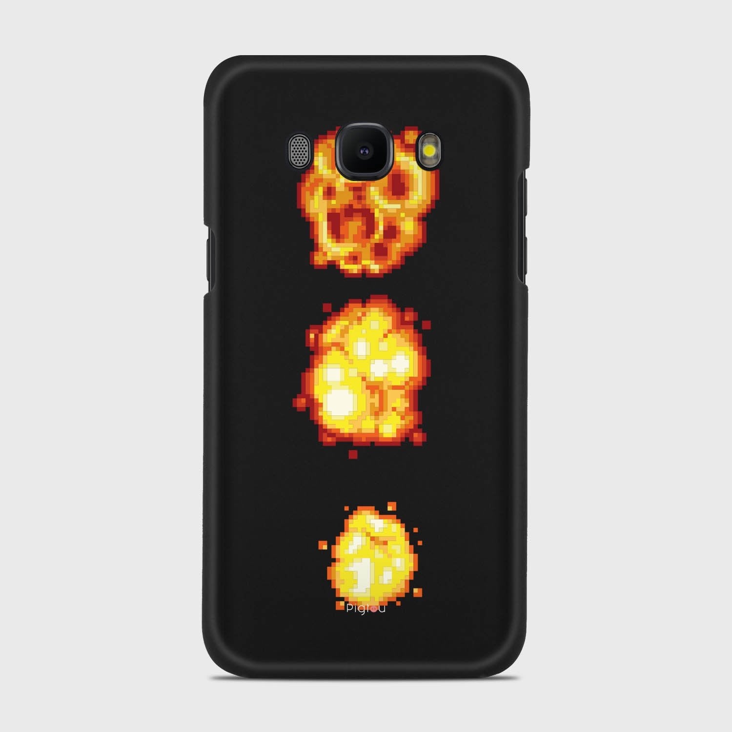 PIXELATED EXPLOSION Samsung Galaxy J5 (2016) case - thin fit matte black (D78)
