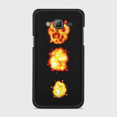 PIXELATED EXPLOSION Samsung Galaxy J5 (2015) case - thin fit matte black (D78)
