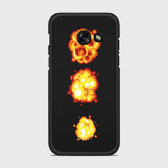 PIXELATED EXPLOSION Samsung Galaxy A3 (2017) case - thin fit matte black (D78)