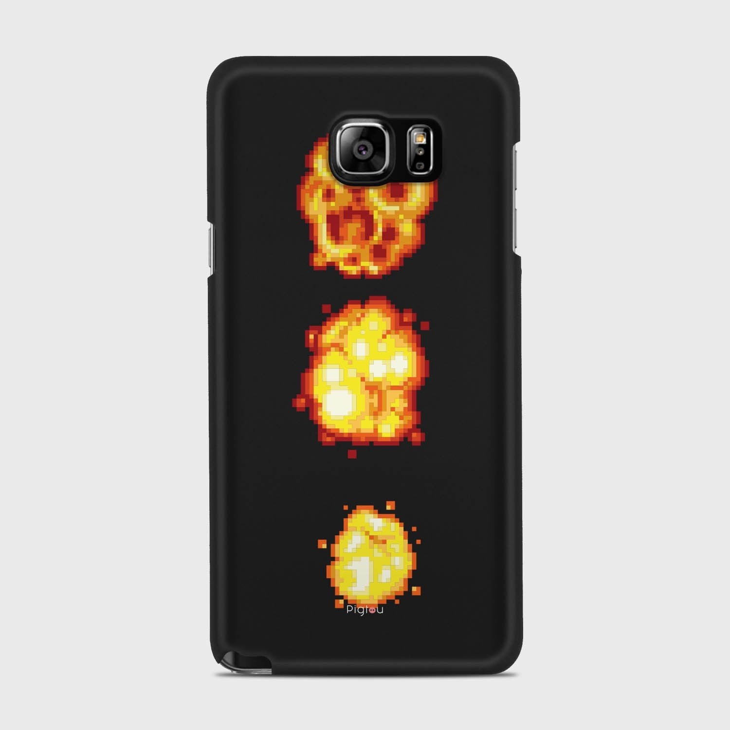 PIXELATED EXPLOSION Samsung Galaxy Note 5 case - thin fit matte black (D78)