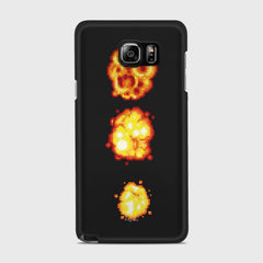 PIXELATED EXPLOSION Samsung Galaxy Note 5 case - thin fit matte black (D78)