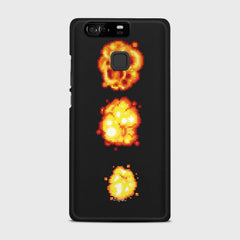 PIXELATED EXPLOSION Huawei P9 case - thin fit matte black (D78)