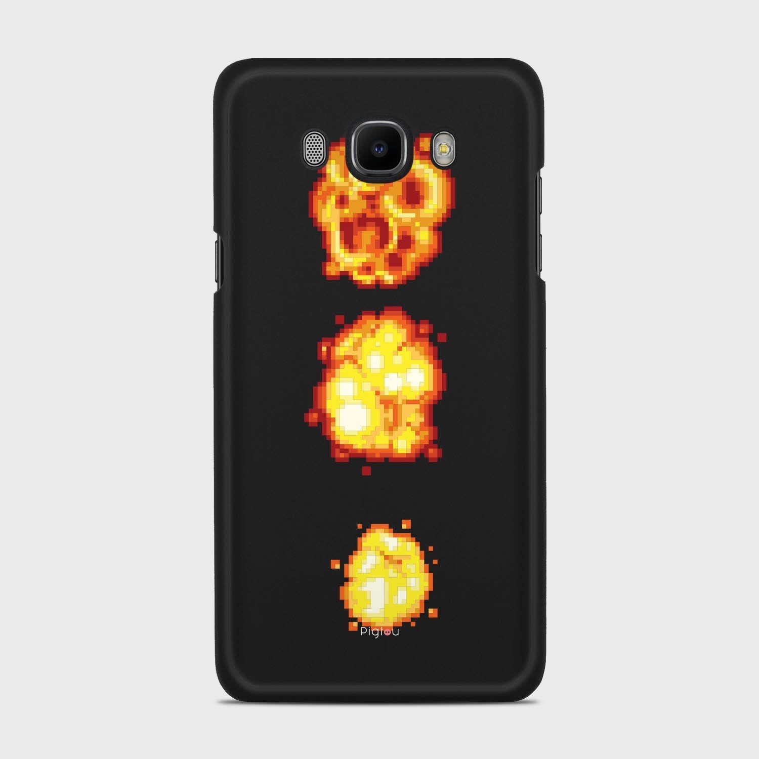 PIXELATED EXPLOSION Samsung Galaxy J7 (2016) case - thin fit matte black (D78)