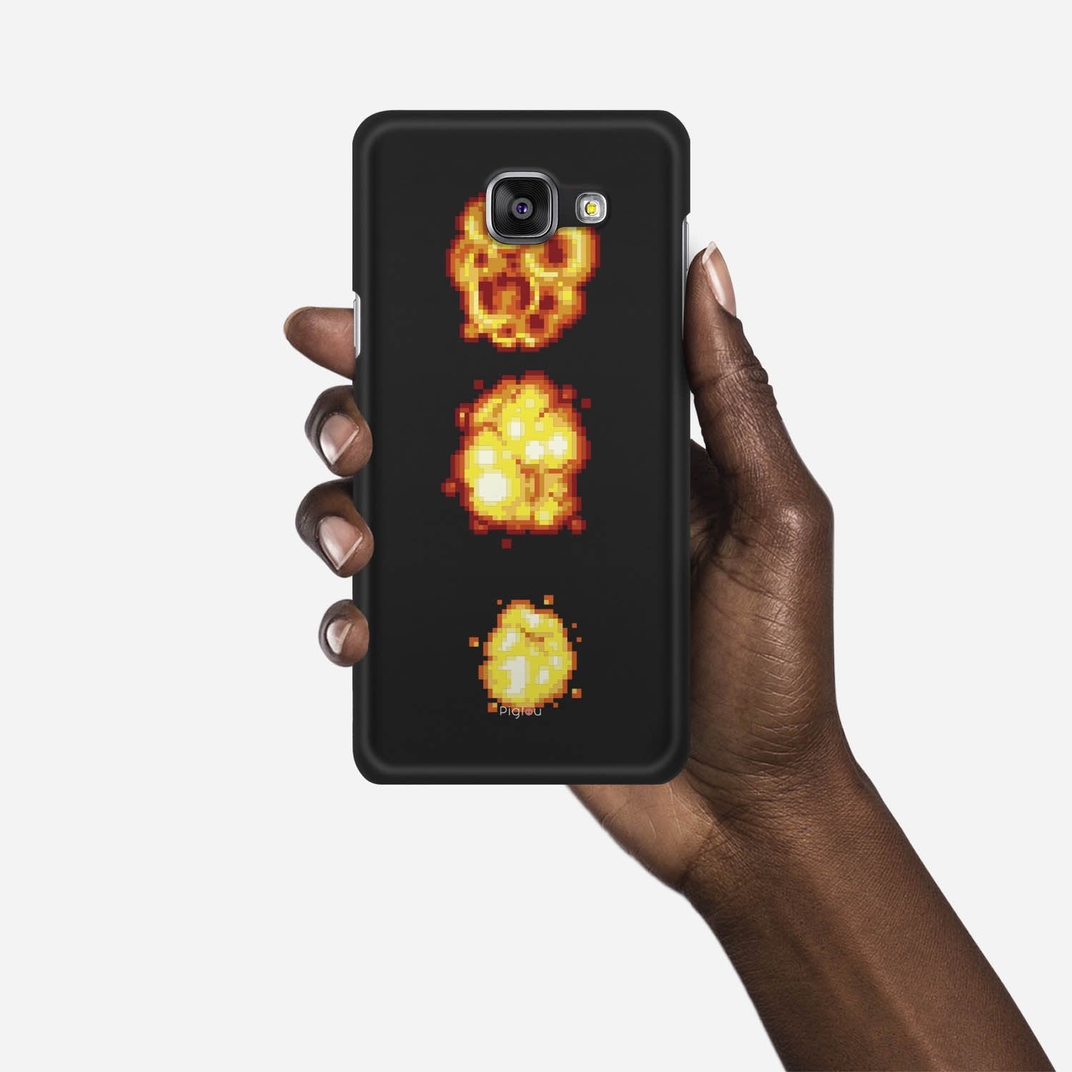 PIXELATED EXPLOSION Samsung Galaxy A5 (2016) case - thin fit matte black (D78)