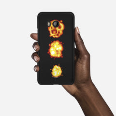 PIXELATED EXPLOSION HTC U11 case - thin fit matte black (D78)