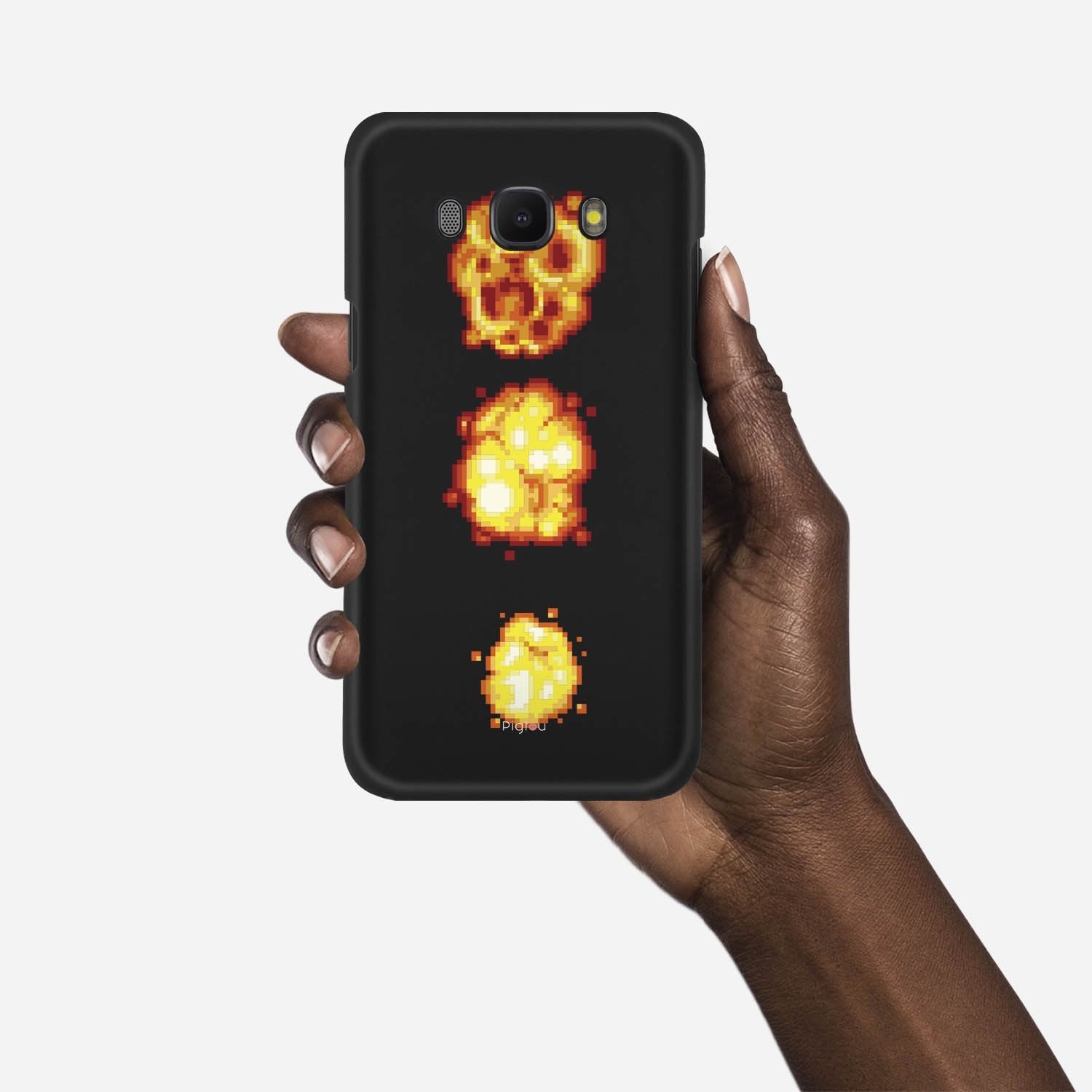 PIXELATED EXPLOSION Samsung Galaxy J5 (2016) case - thin fit matte black (D78)