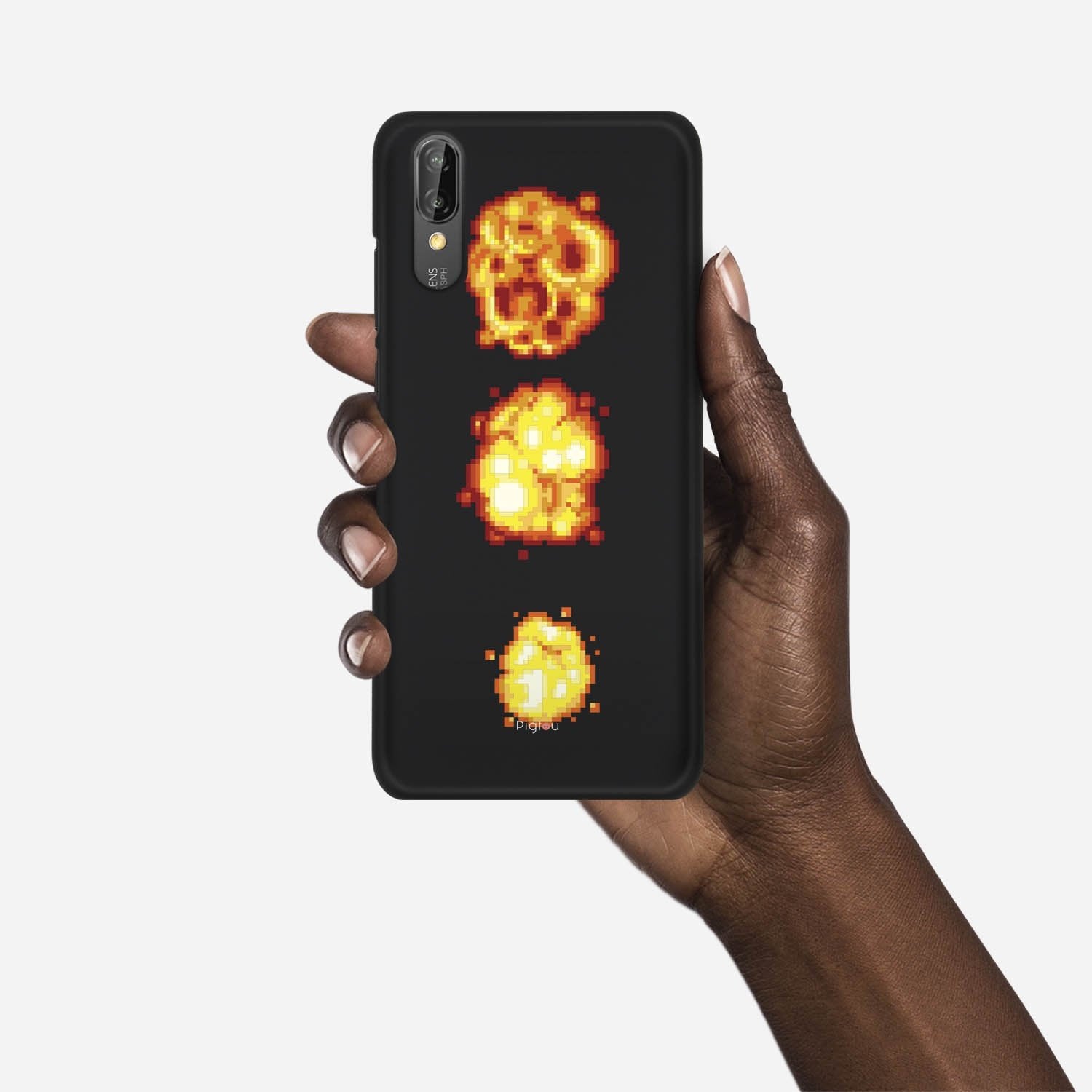 PIXELATED EXPLOSION Huawei P20 case - thin fit matte black (D78)