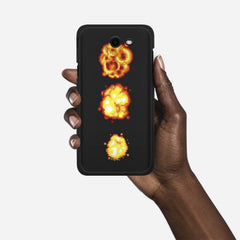 PIXELATED EXPLOSION Samsung Galaxy J7 (2017) Verizon case - thin fit matte black (D78)