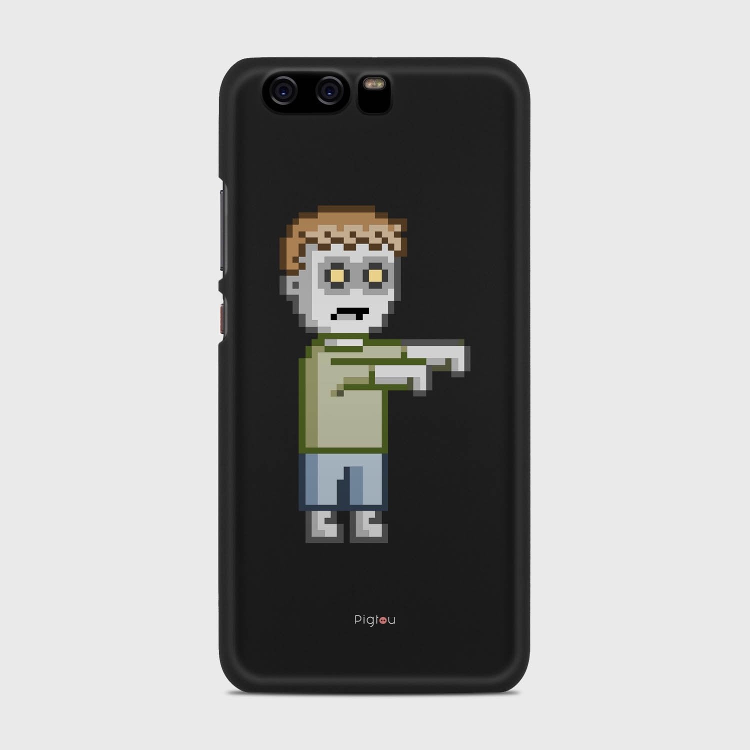 PIXELATED ZOMBIE Huawei P10 case - thin fit matte black (D80)