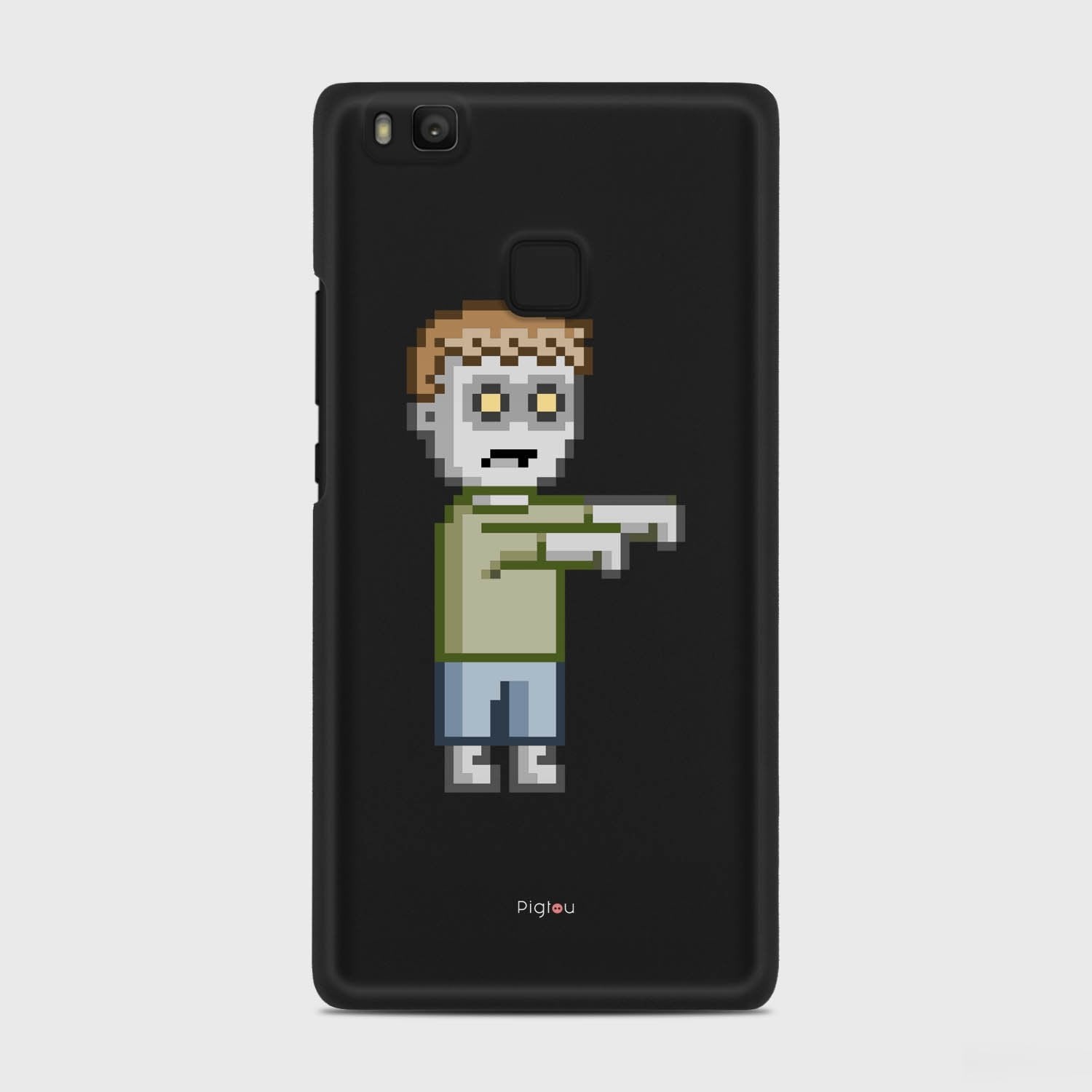 PIXELATED ZOMBIE Huawei P9 Lite case - thin fit matte black (D80)