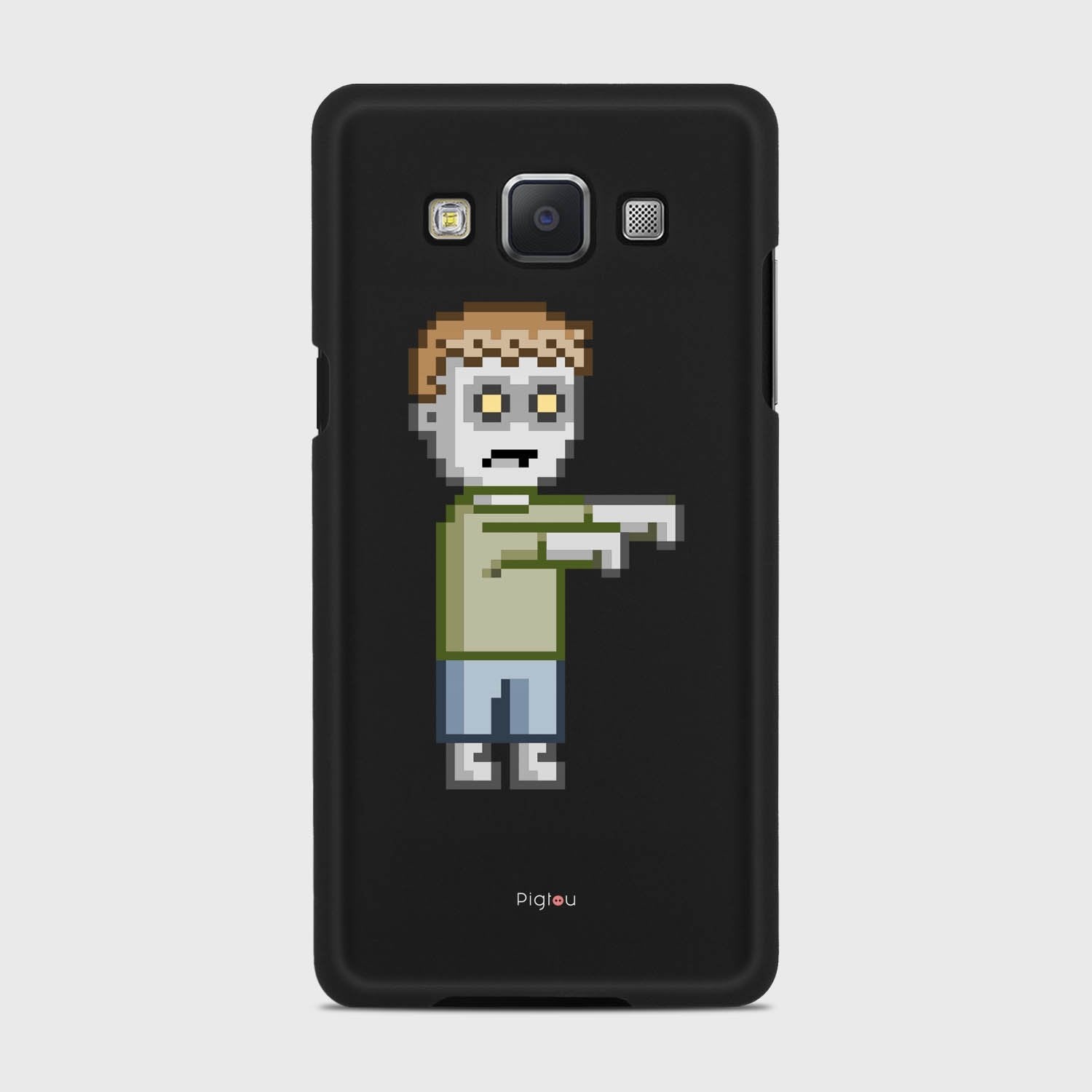 PIXELATED ZOMBIE Samsung Galaxy A5 (2015) case - thin fit matte black (D80)