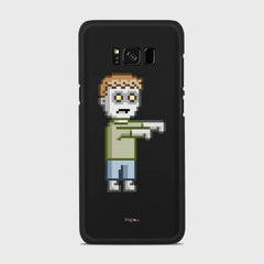 PIXELATED ZOMBIE Samsung Galaxy S8 case - thin fit matte black (D80)