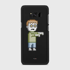 PIXELATED ZOMBIE Samsung Galaxy S8 Plus case - thin fit matte black (D80)