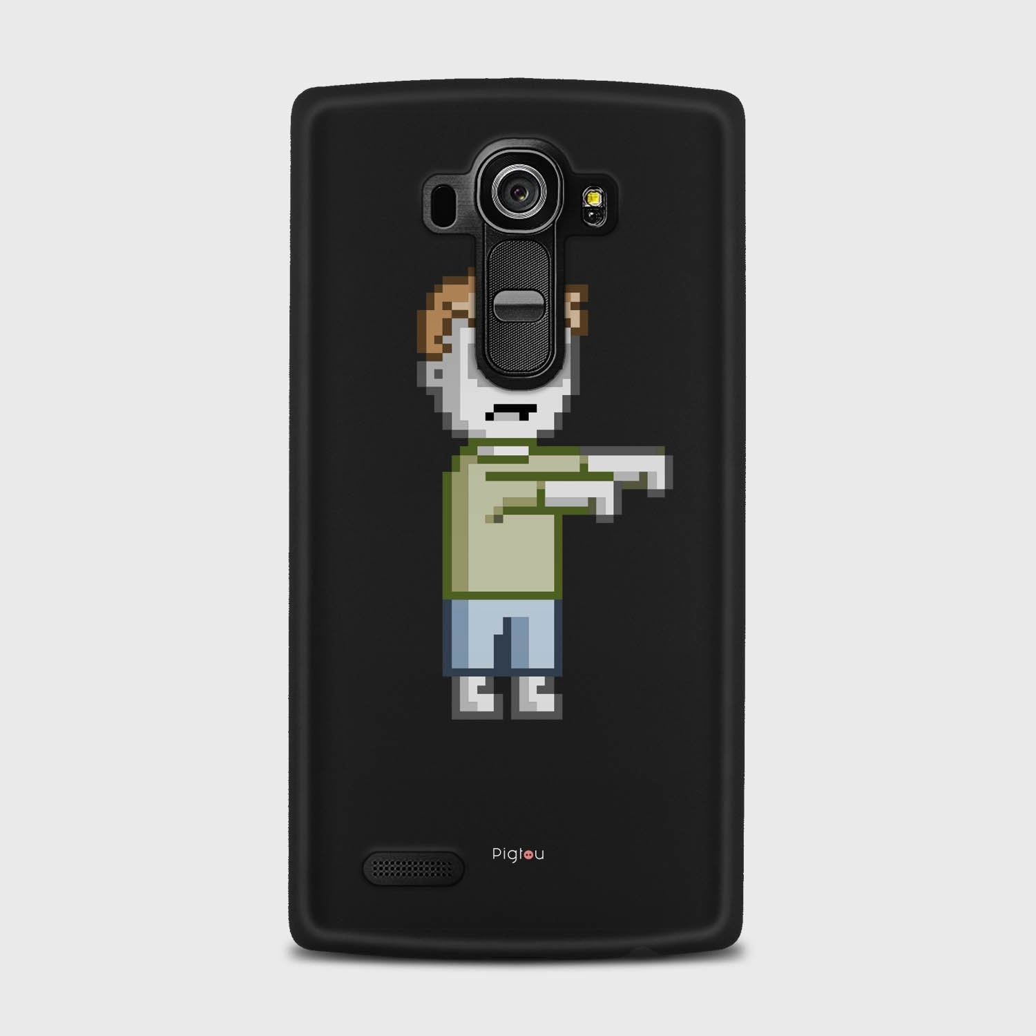 PIXELATED ZOMBIE LG G4 case - thin fit matte black (D80)