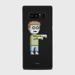 PIXELATED ZOMBIE Samsung Galaxy Note 8 case - thin fit matte black (D80)