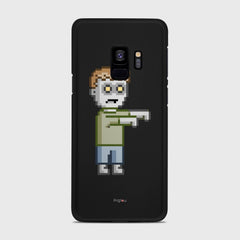 PIXELATED ZOMBIE Samsung Galaxy S9 case - thin fit matte black (D80)