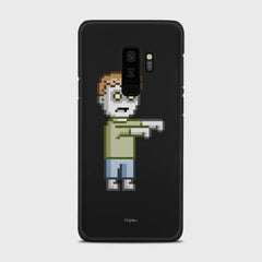 PIXELATED ZOMBIE Samsung Galaxy S9 Plus case - thin fit matte black (D80)