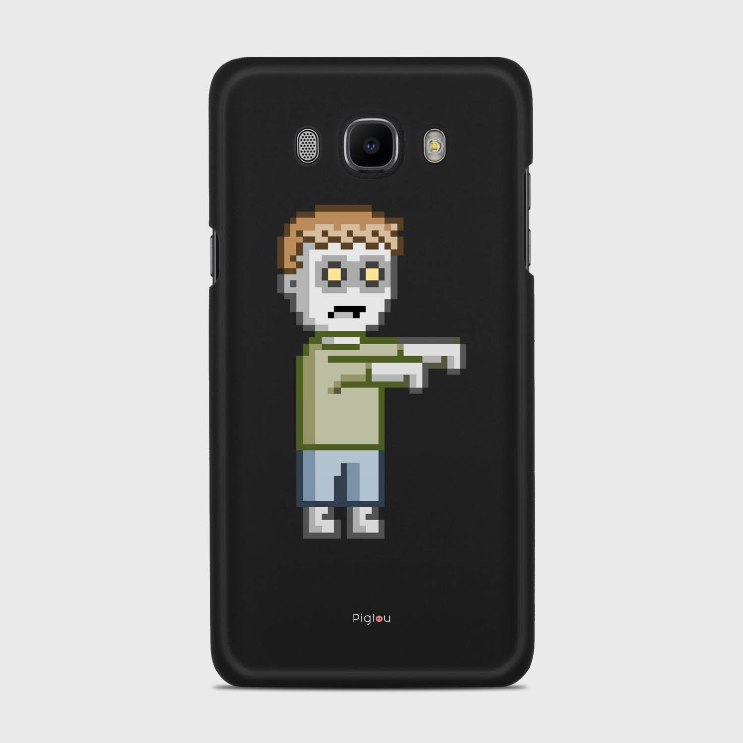 PIXELATED ZOMBIE Samsung Galaxy J7 (2016) case - thin fit matte black (D80)