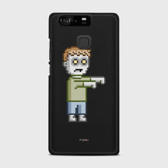 PIXELATED ZOMBIE Huawei P9 case - thin fit matte black (D80)