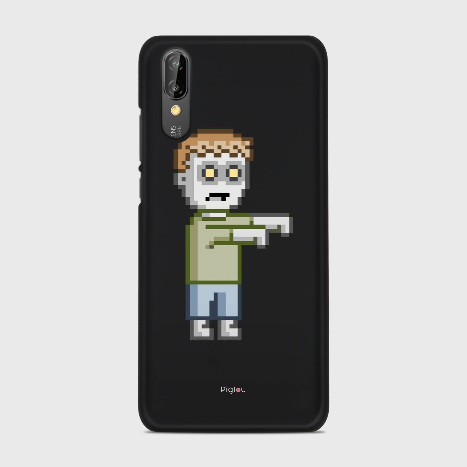 PIXELATED ZOMBIE Huawei P20 case - thin fit matte black (D80)