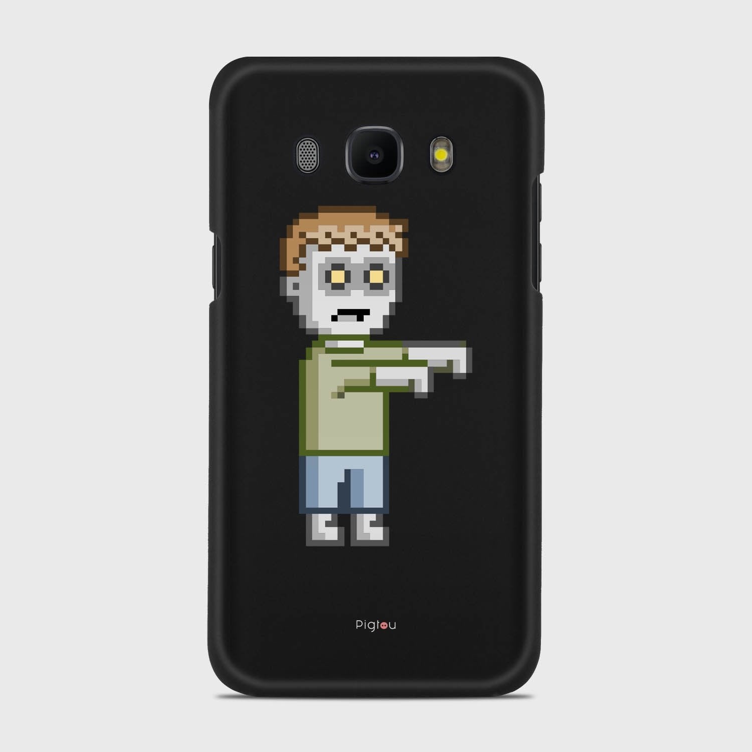 PIXELATED ZOMBIE Samsung Galaxy J5 (2016) case - thin fit matte black (D80)