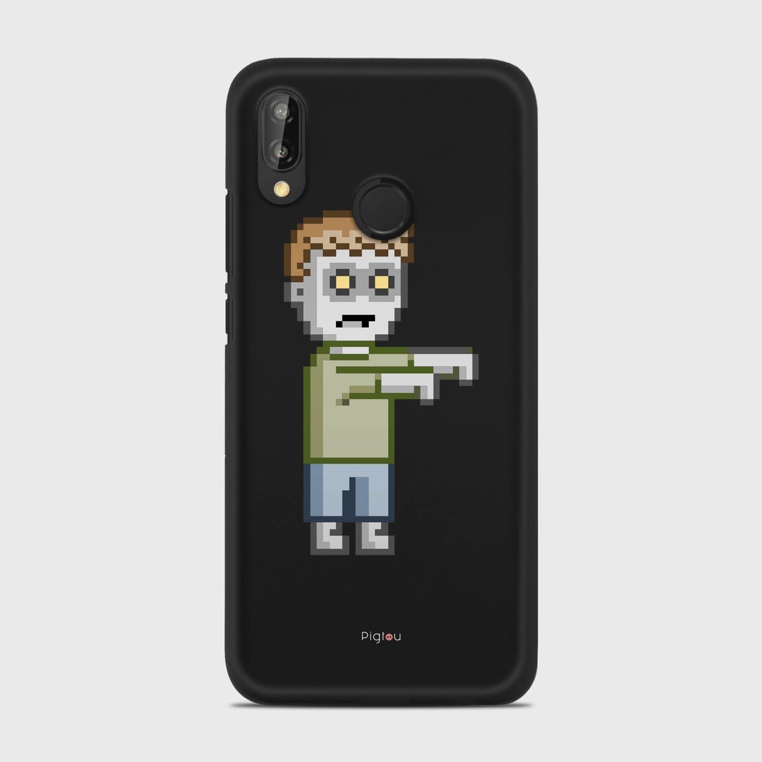 PIXELATED ZOMBIE Huawei P20 Lite case - thin fit matte black (D80)
