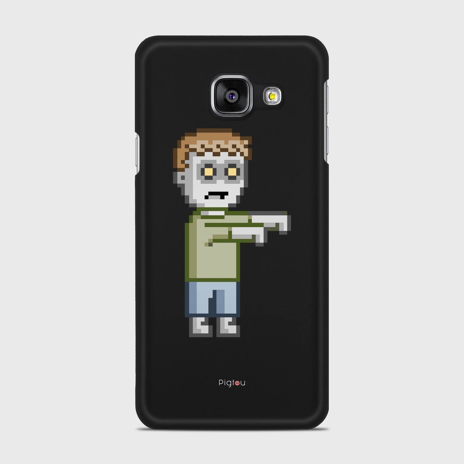 PIXELATED ZOMBIE Samsung Galaxy A3 (2016) case - thin fit matte black (D80)