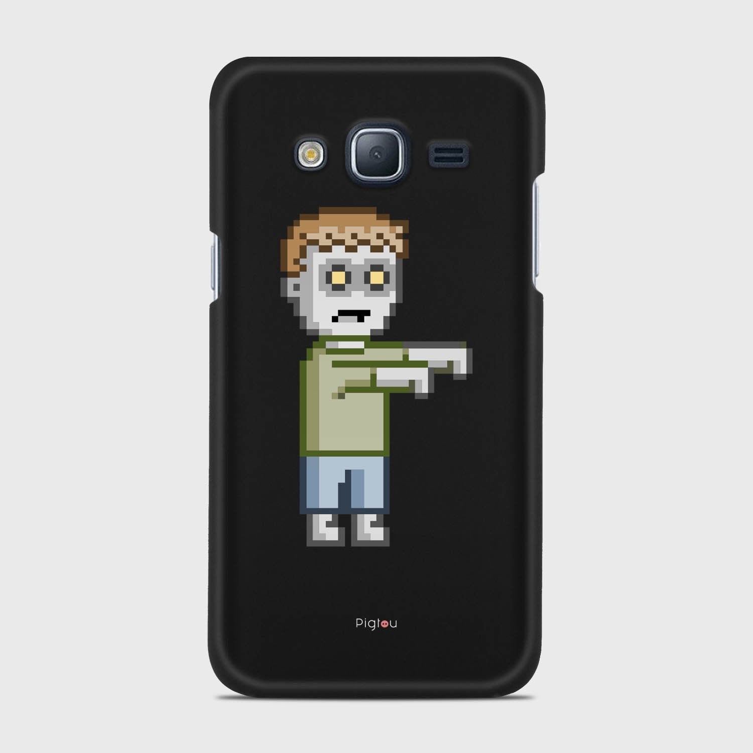 PIXELATED ZOMBIE Samsung Galaxy J3 (2016) case - thin fit matte black (D80)