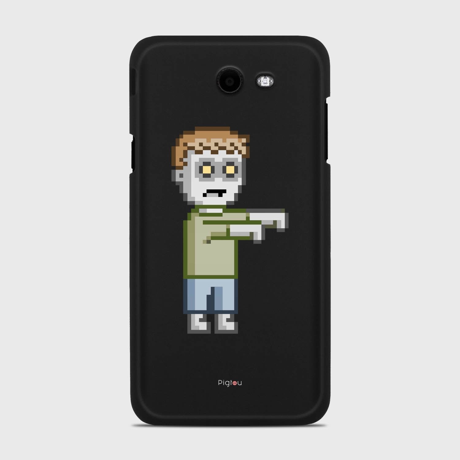 PIXELATED ZOMBIE Samsung Galaxy J7 (2017) Verizon case - thin fit matte black (D80)