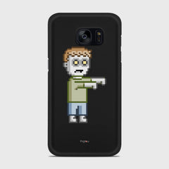 PIXELATED ZOMBIE Samsung Galaxy S7 Edge case - thin fit matte black (D80)