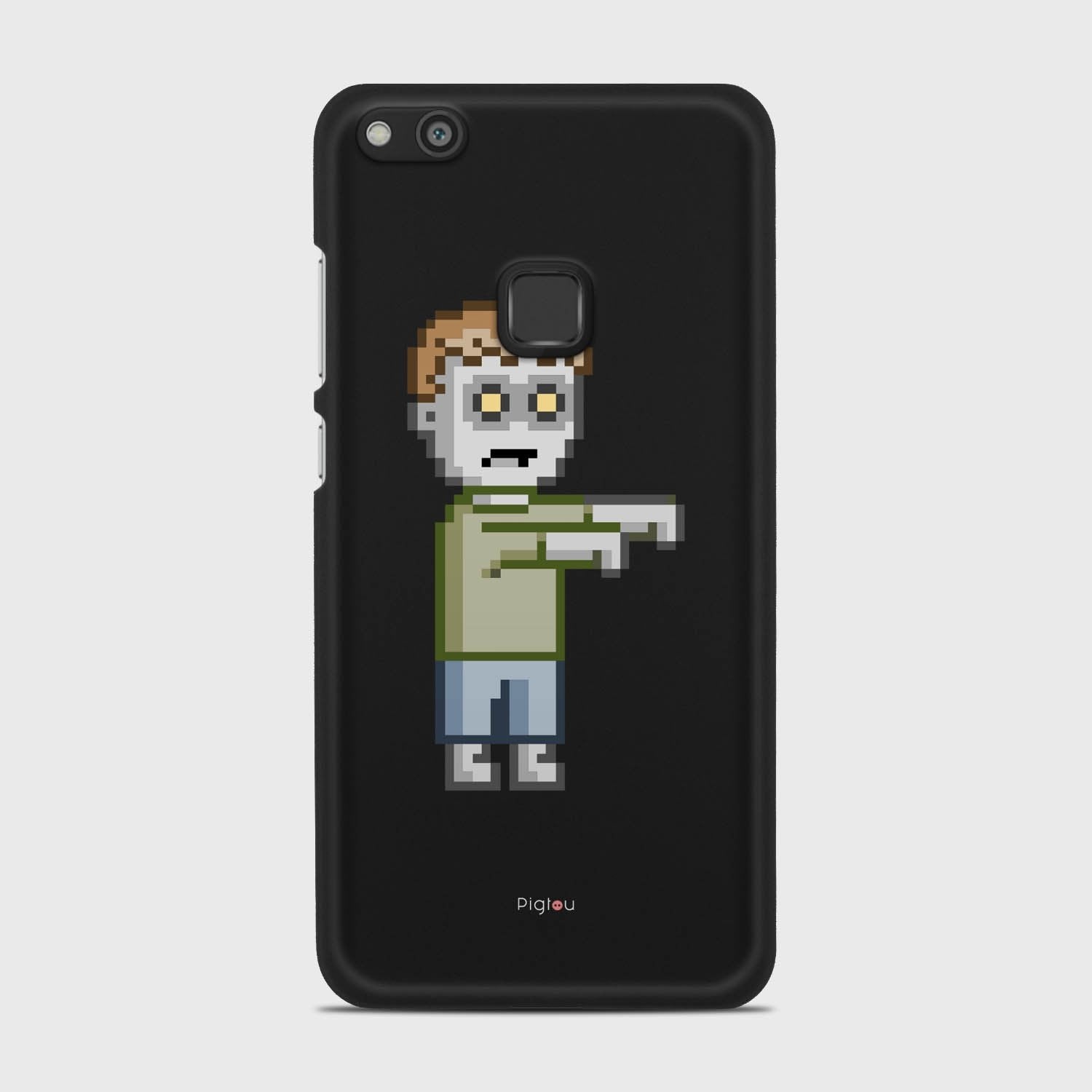 PIXELATED ZOMBIE Huawei P10 Lite case - thin fit matte black (D80)