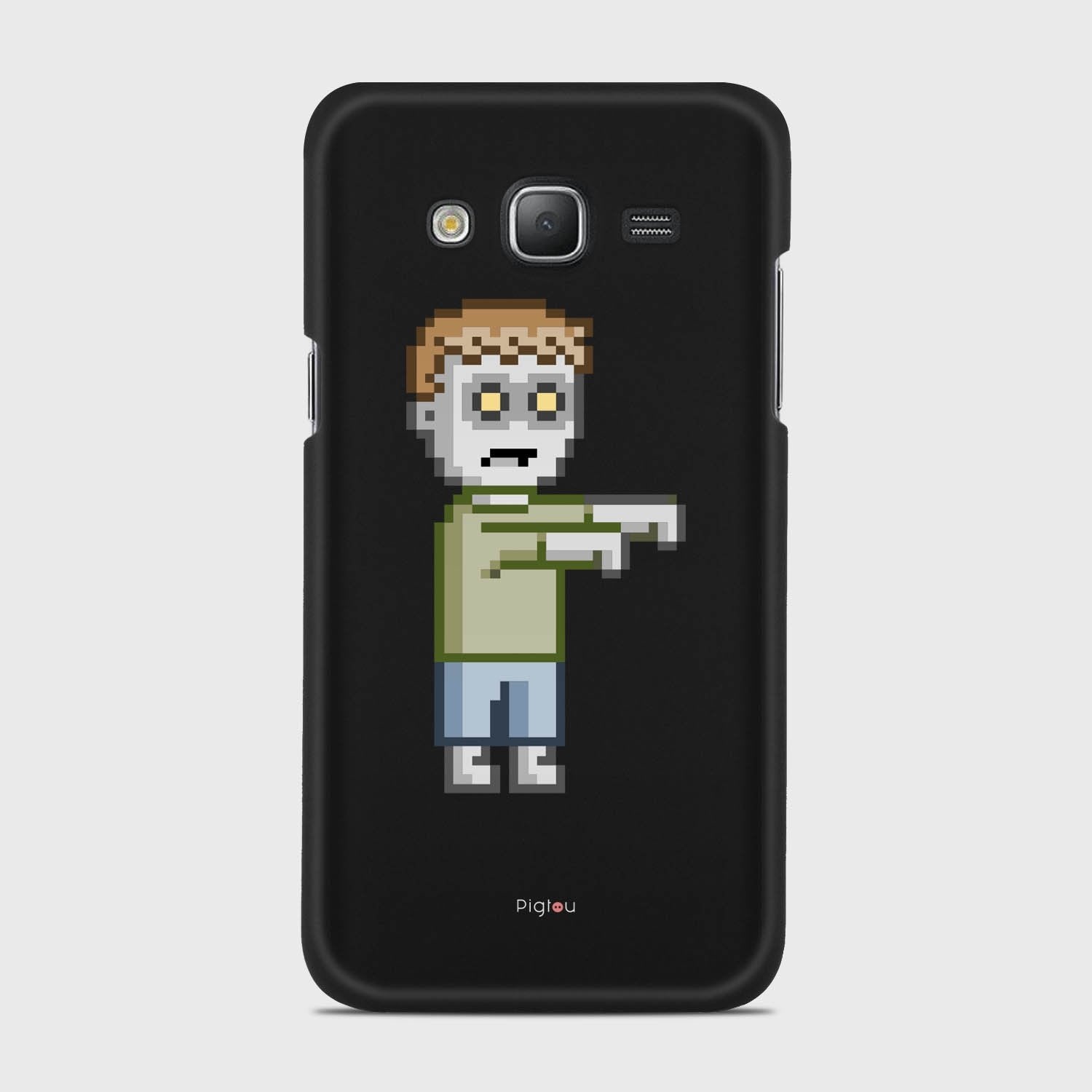 PIXELATED ZOMBIE Samsung Galaxy J5 (2015) case - thin fit matte black (D80)