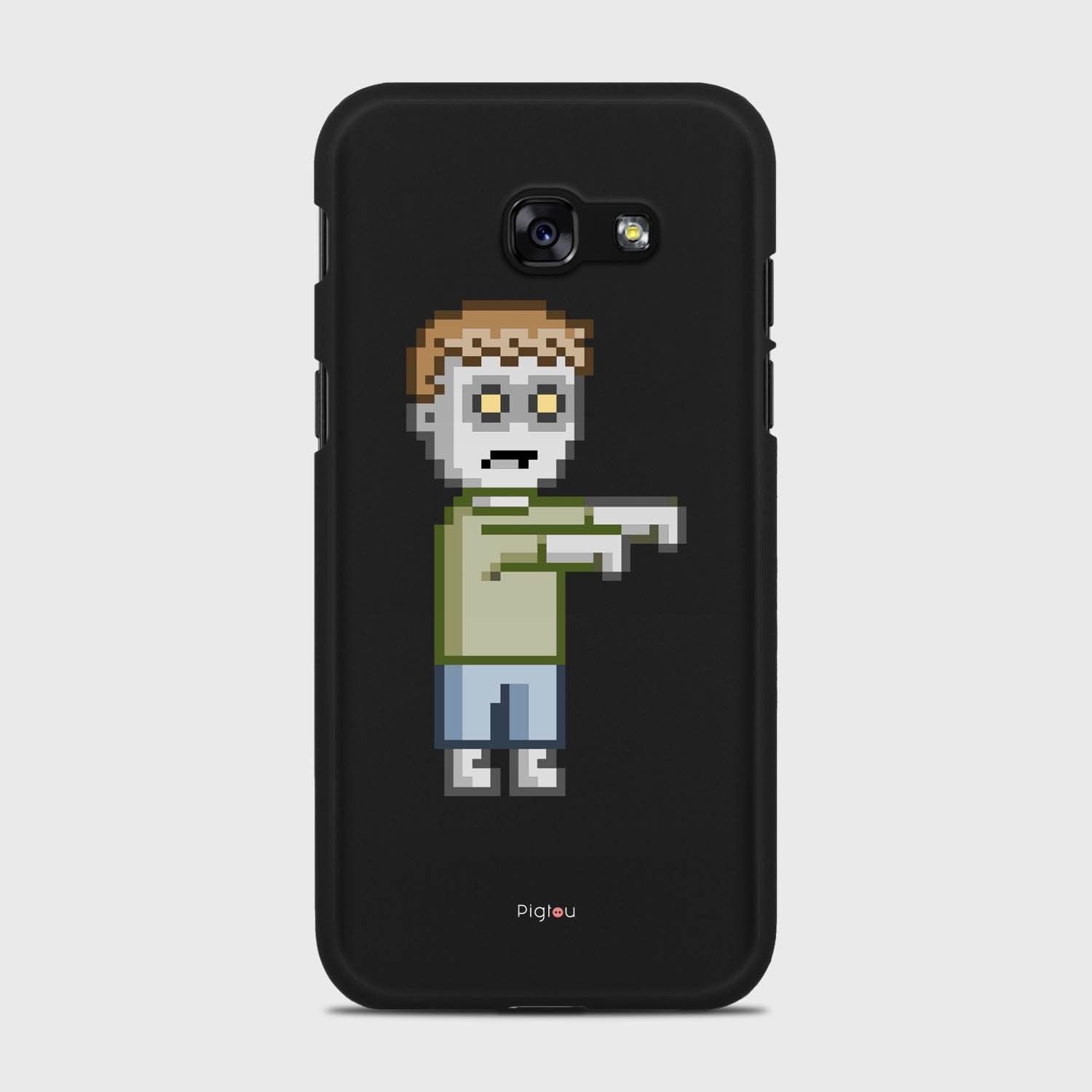 PIXELATED ZOMBIE Samsung Galaxy A5 (2017) case - thin fit matte black (D80)