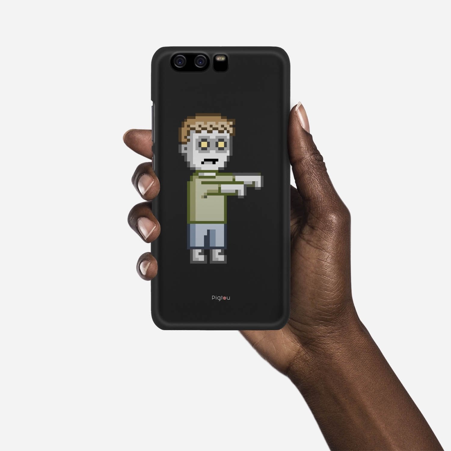 PIXELATED ZOMBIE Huawei P10 case - thin fit matte black (D80)