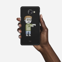 PIXELATED ZOMBIE Samsung Galaxy A5 (2016) case - thin fit matte black (D80)