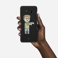 PIXELATED ZOMBIE Samsung Galaxy S8 Plus case - thin fit matte black (D80)