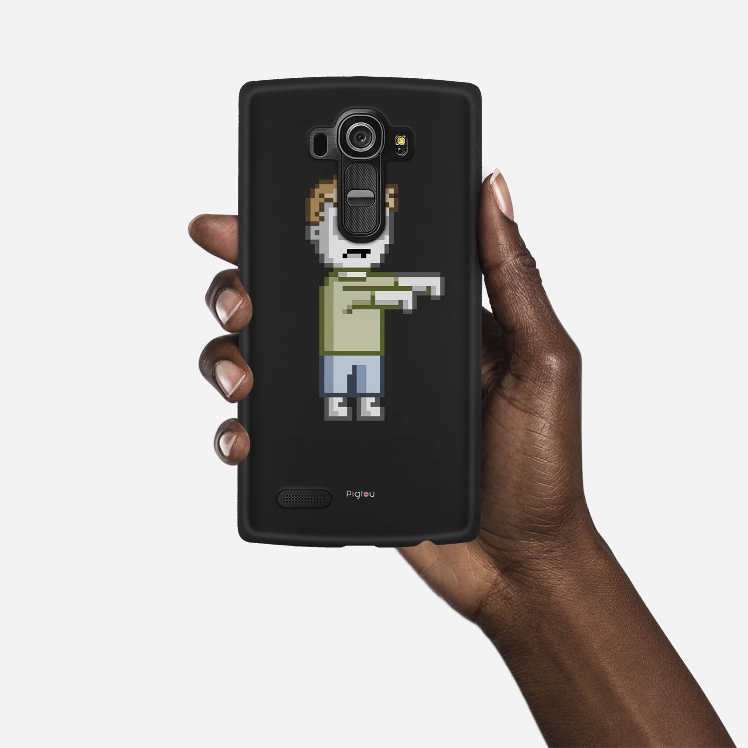 PIXELATED ZOMBIE LG G4 case - thin fit matte black (D80)